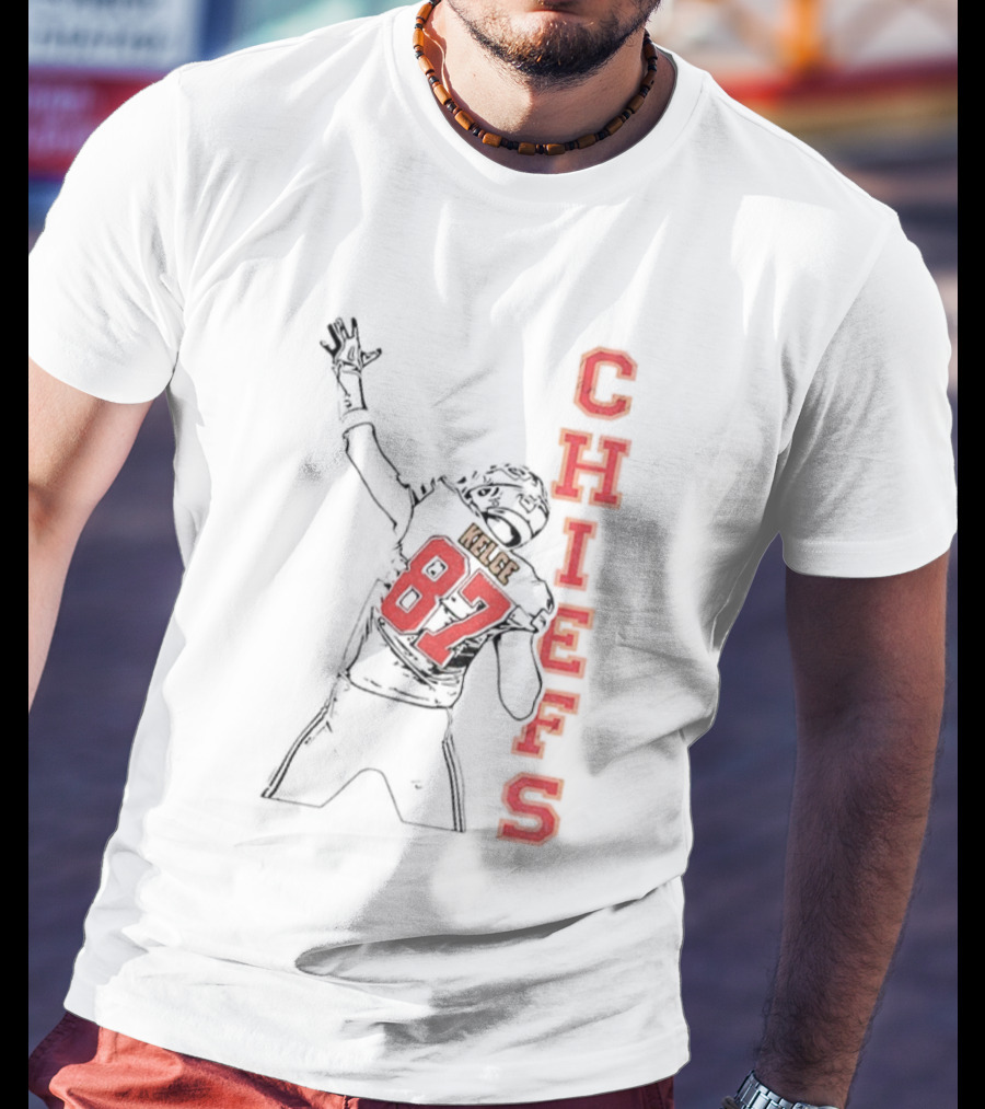 Travis Kelce 87 Kansas City Chiefs NFL Football 2025 Chiefs Sketch T-Shirt