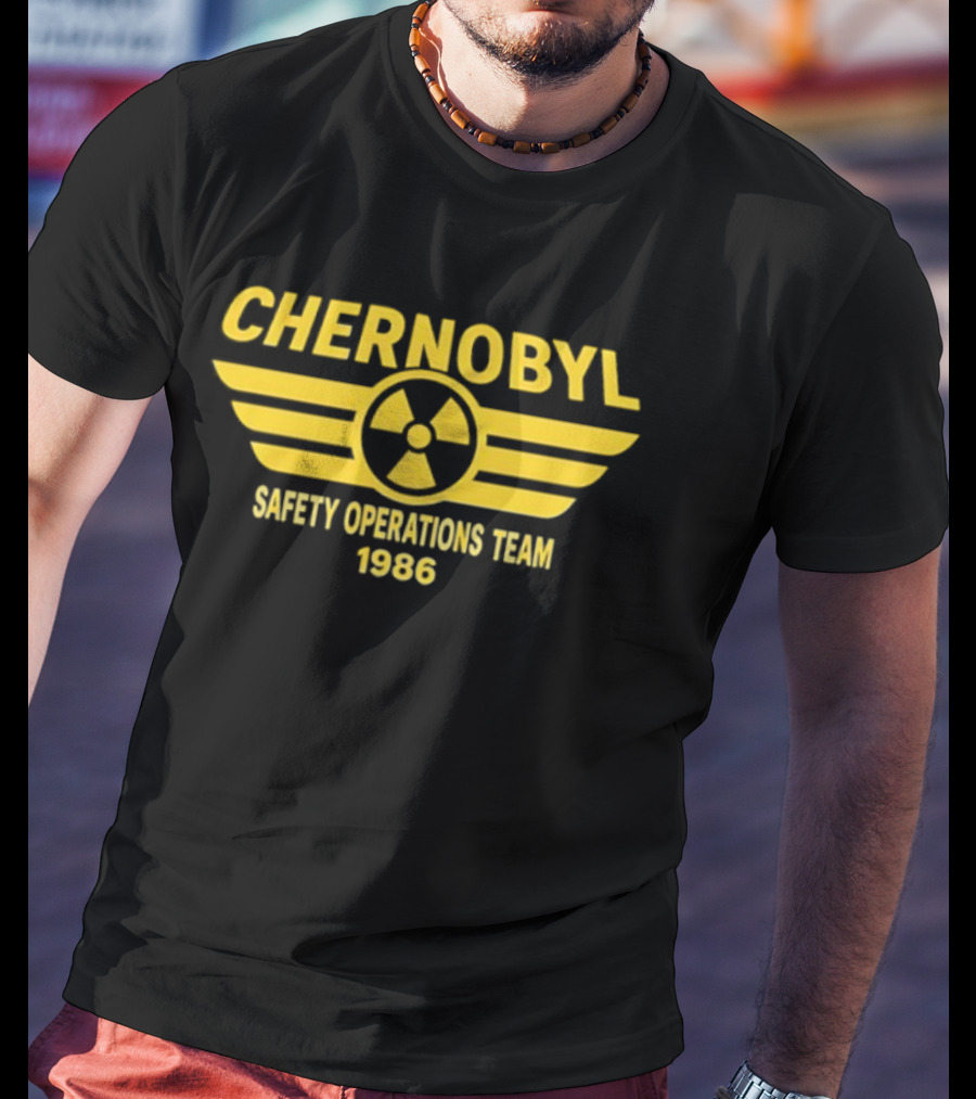 Chernobyl Safety Operations Team 1986 Radioactive Symbol T-Shirt
