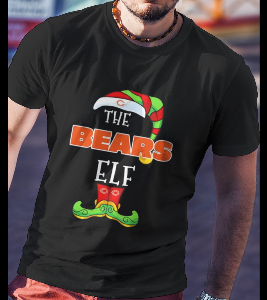 Chicago Bears ELF Christmas Fan Apparel T-Shirt