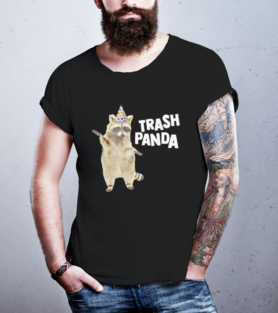 Trash Panda Raccoon Birthday Hat Fun T-Shirt