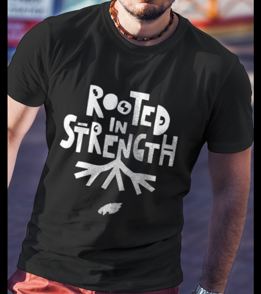 Philadelphia Eagles Rooted In Strength Vintage Style Logo NFL Football Fan Apparel T-Shirt