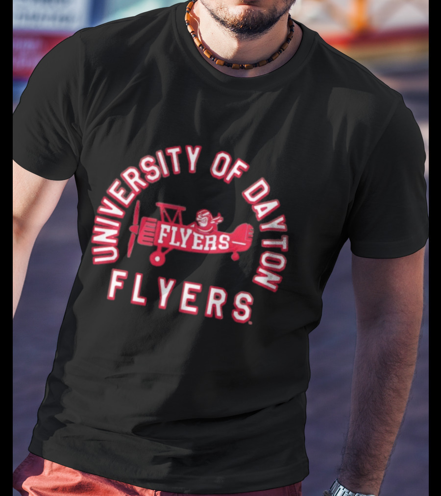 University Of Dayton Flyers Vintage Plane Logo T-Shirt