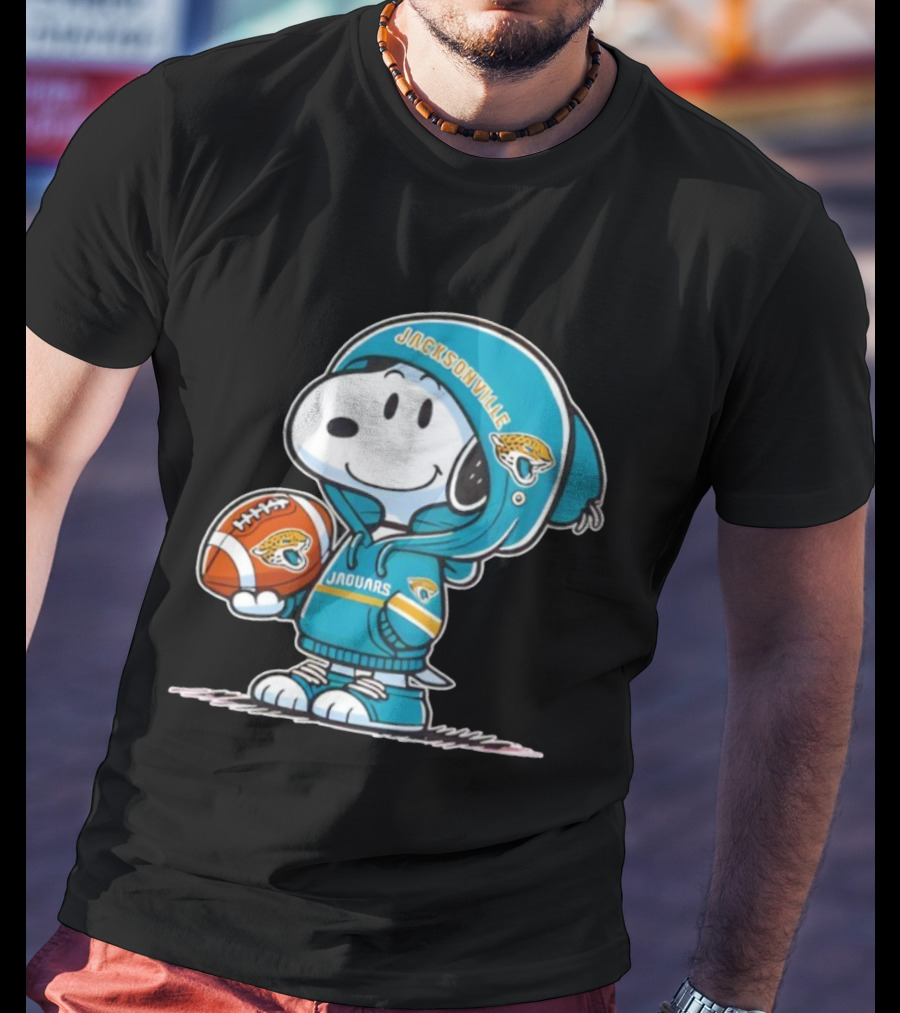 Snoopy Jacksonville Jaguars Football Fan Gear T-Shirt