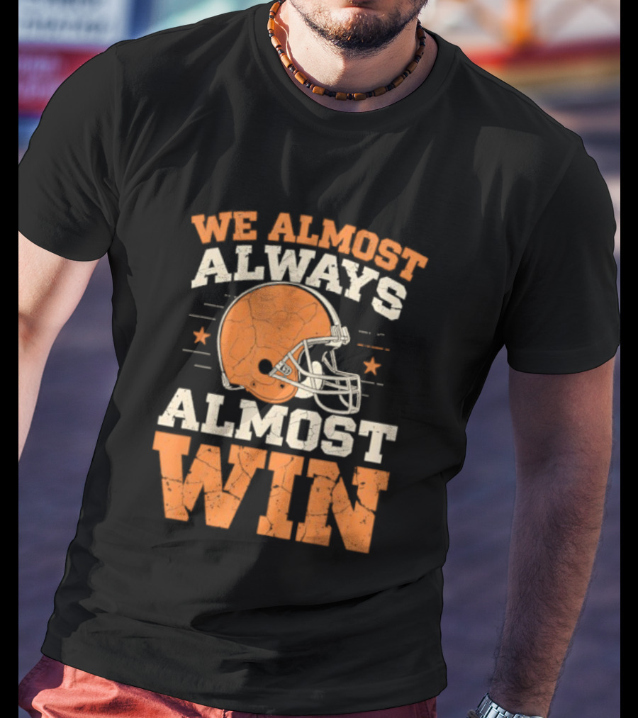 We Almost Always Almost Win Football Retro Helmet Stars T-Shirt