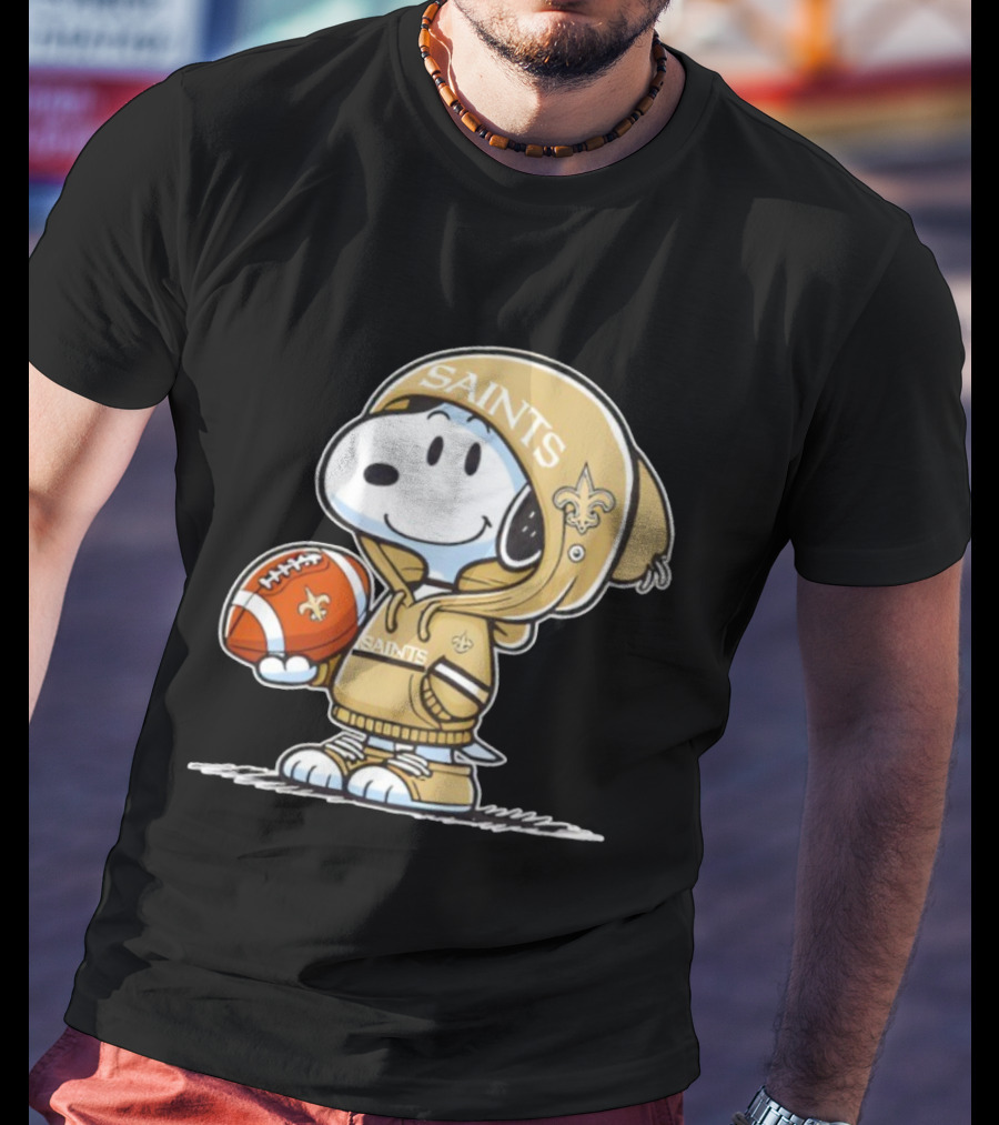 Snoopy New Orleans Saints Football Fan Outfit T-Shirt
