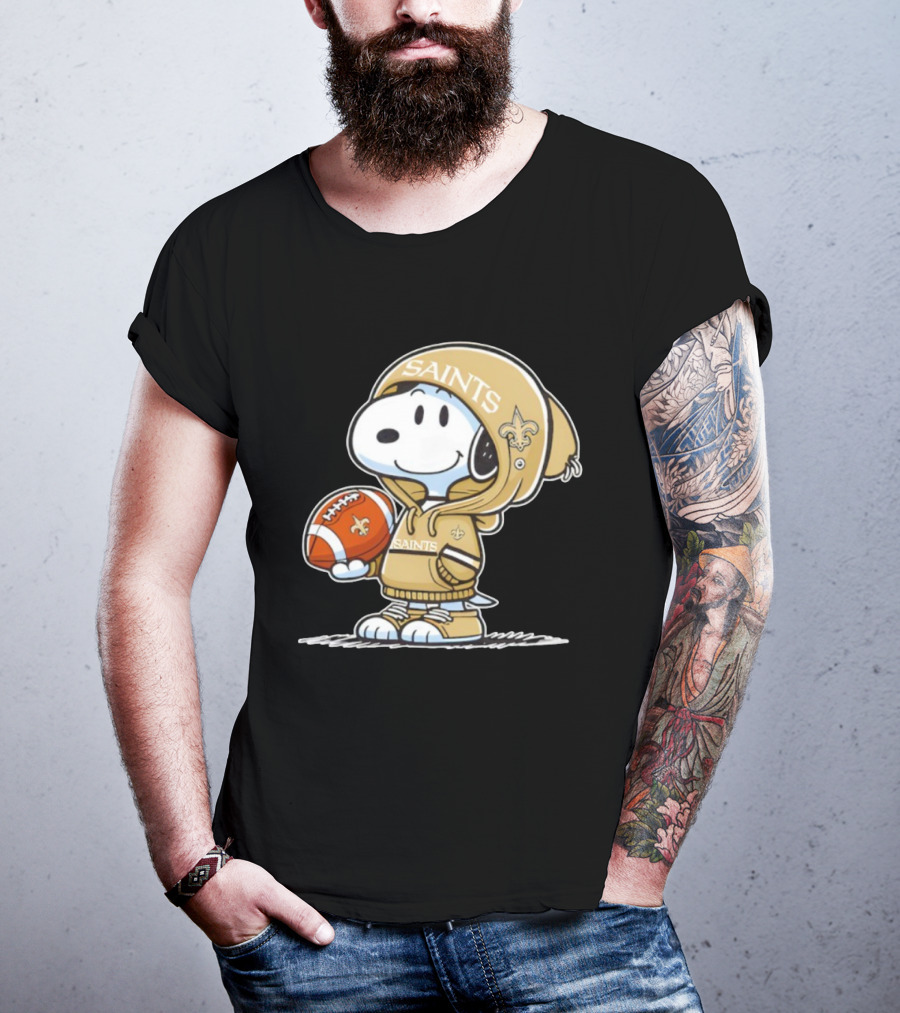 Snoopy New Orleans Saints Football Fan Outfit T-Shirt