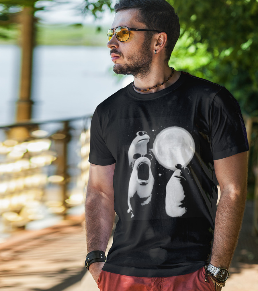 Three Marcus The Worm Moon Fantasy Celestial Scene T-Shirt