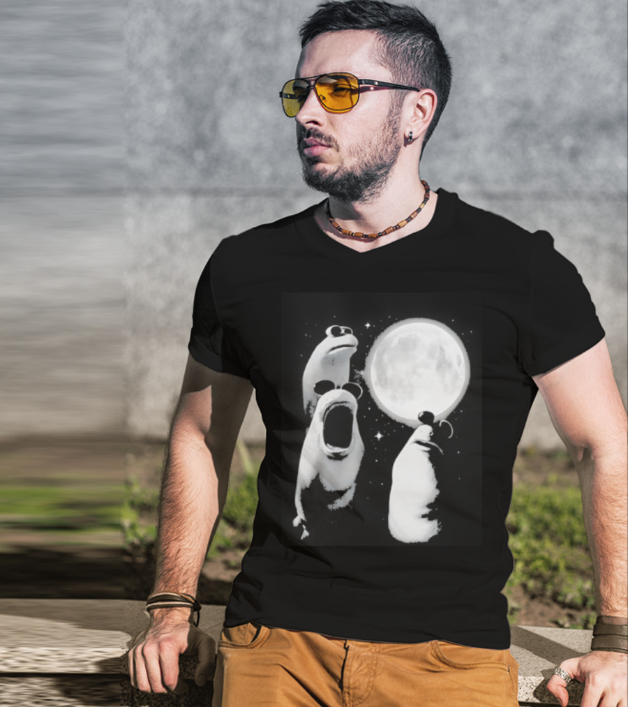 Three Marcus The Worm Moon Fantasy Celestial Scene T-Shirt