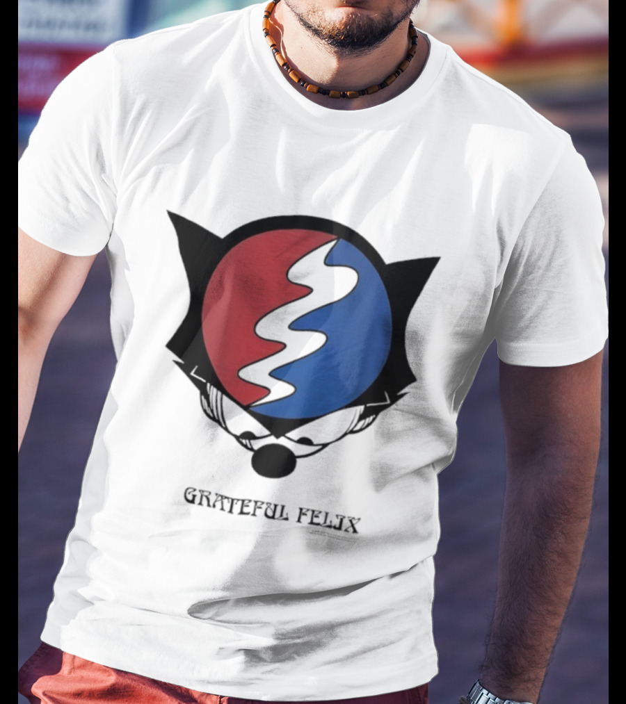 Grateful Dead Felix The Cat Steal Your Face Emblem T-Shirt