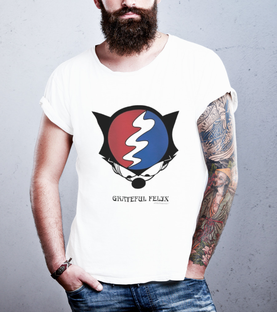 Grateful Dead Felix The Cat Steal Your Face Emblem T-Shirt