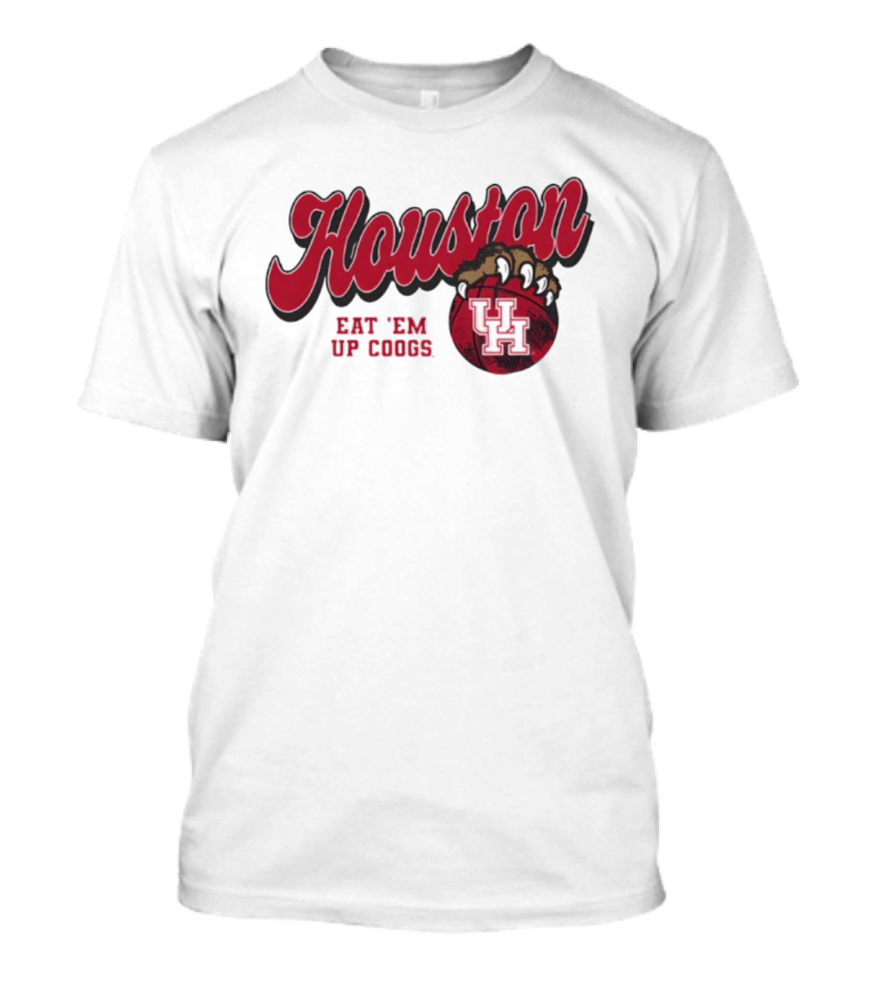 Houston Cougars Claw UH Basketball Eat 'Em Up Coogs T-Shirt