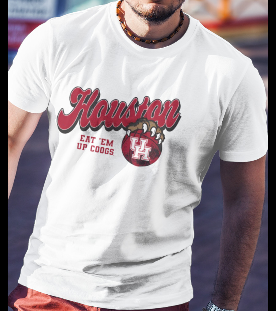 Houston Cougars Claw UH Basketball Eat 'Em Up Coogs T-Shirt