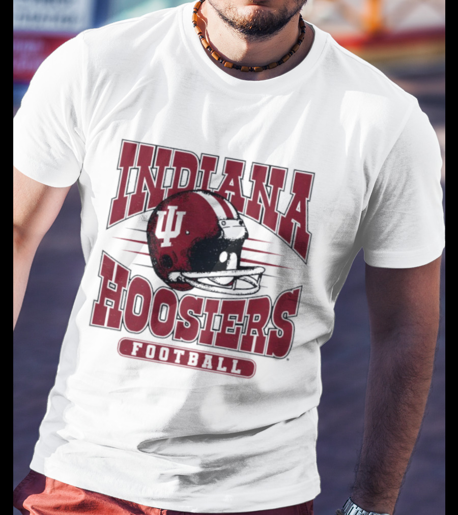 Indiana Hoosiers Football Helmet IU Sports Team T-Shirt