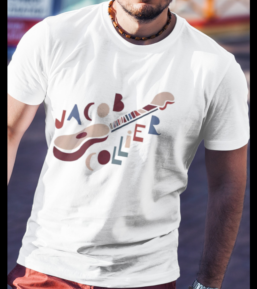 Jacob Collier Colorful Guitar Art Letters T-Shirt