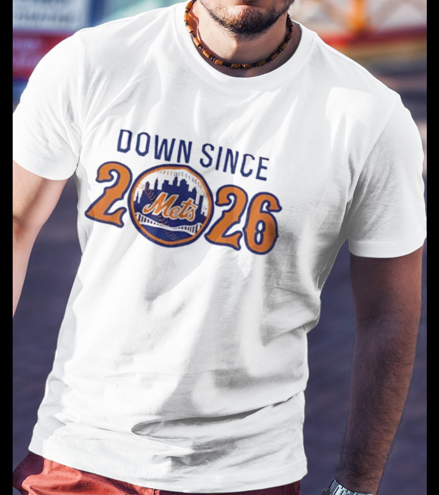 New York Mets Down Since 2026 Skyline Logo T-Shirt