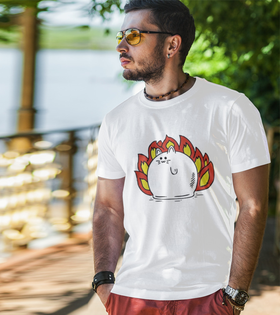 Plankton Muffin Surrounded By Flames T-Shirt