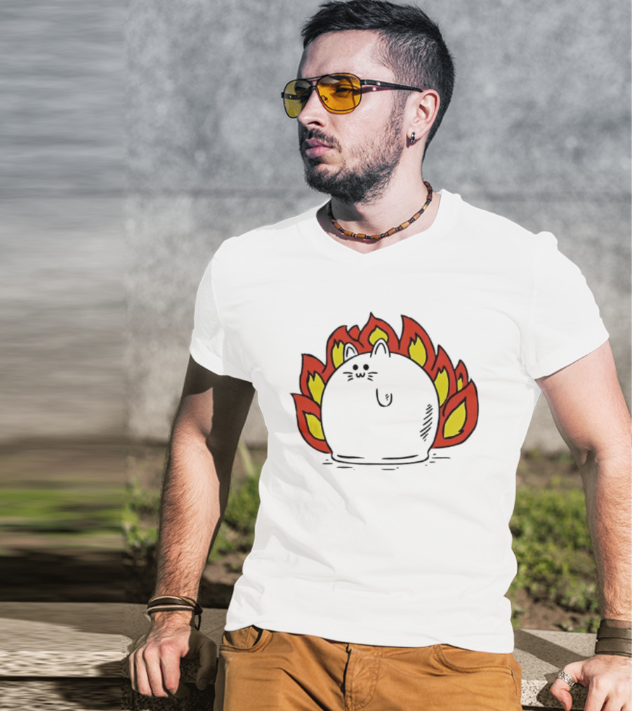 Plankton Muffin Surrounded By Flames T-Shirt