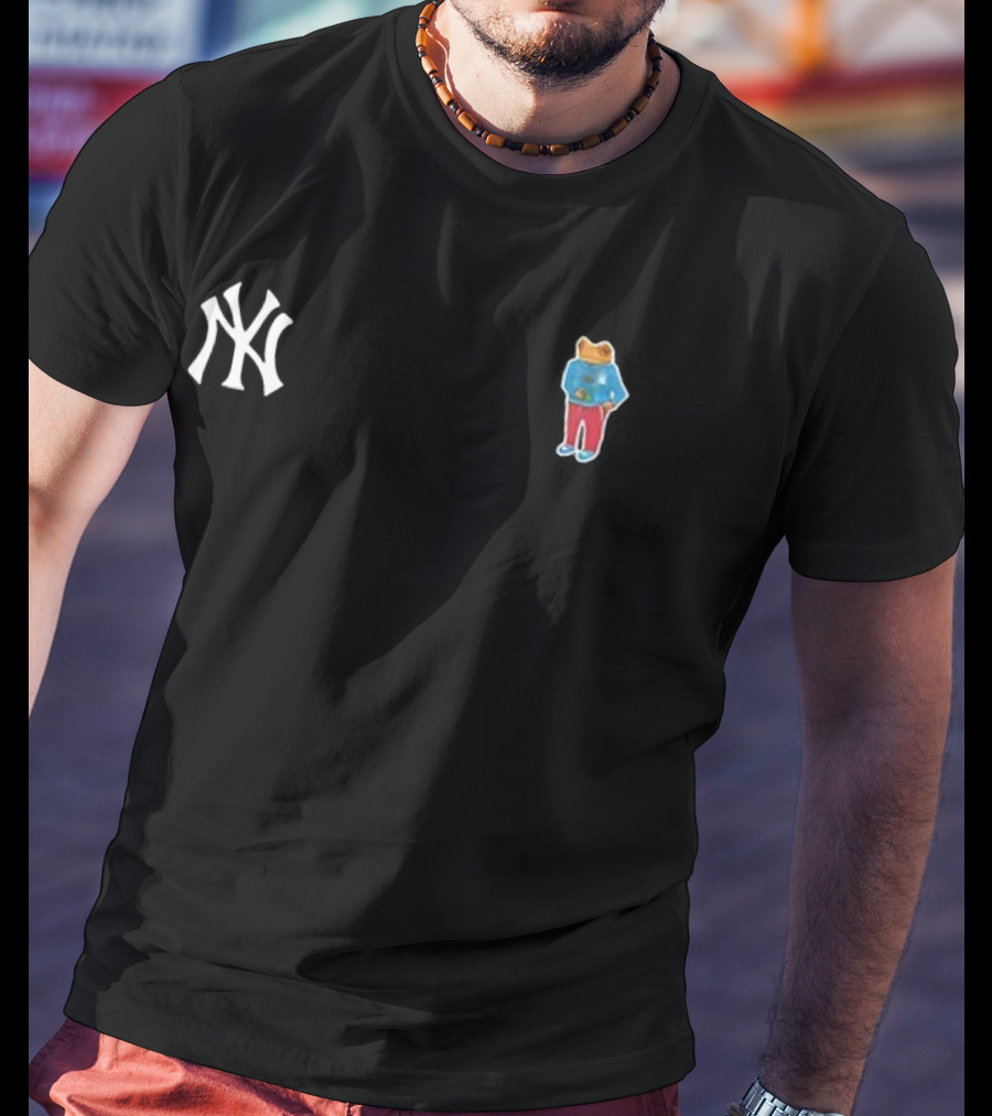 Bad Bunny New York Yankees Bear Blue Red Pants T-Shirt