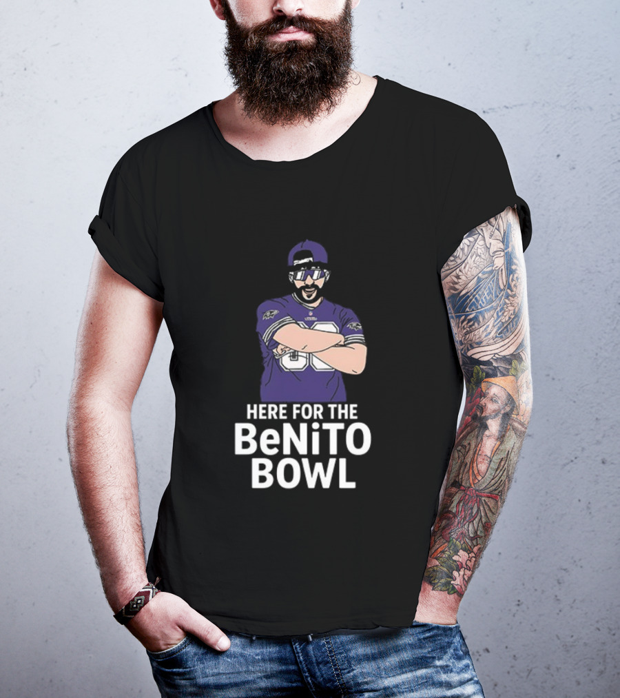 Baltimore Ravens Super Bowl Halftime Here For The Benito Bowl T-Shirt