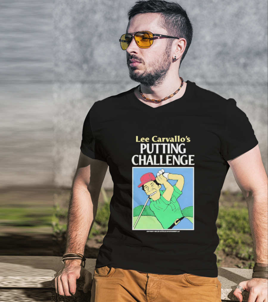 Lee Carvallo's Putting Challenge Retro Golfing Game Nostalgia T-Shirt