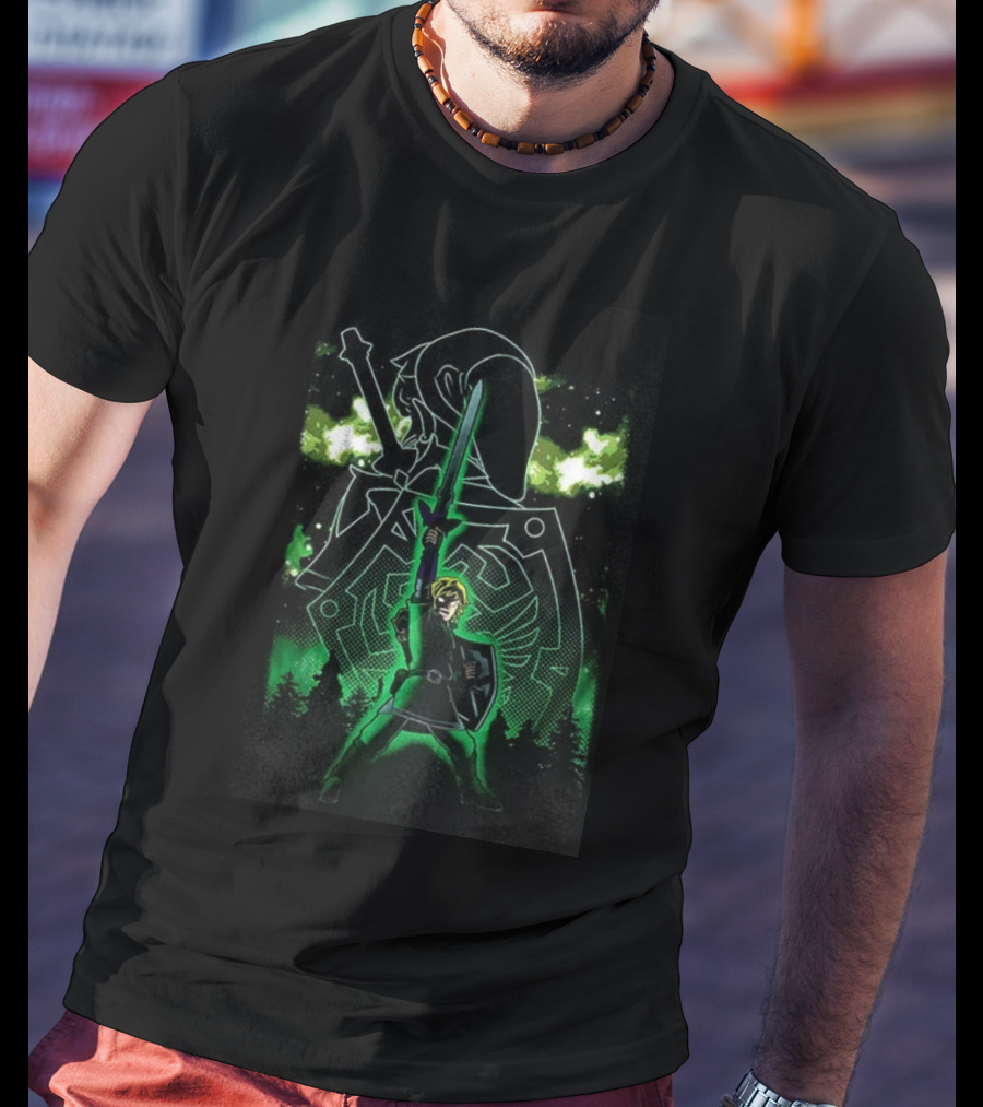 The Legend Of Zelda Link Nebula Sword Artwork T-Shirt
