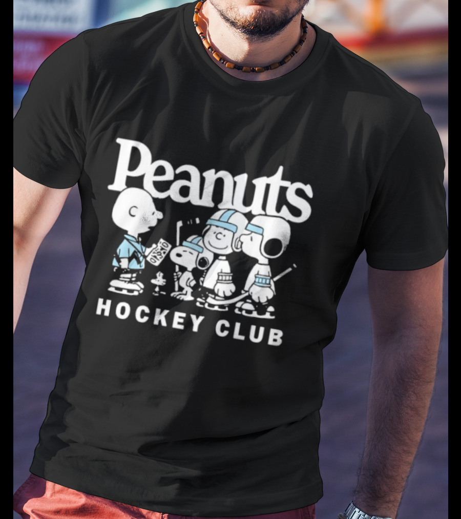 Peanuts Hockey Club 2025 Ice Skating Characters T-Shirt