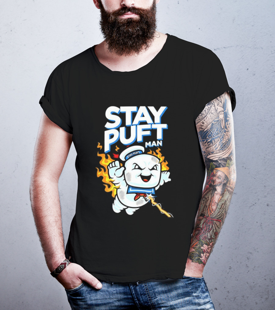Stay Puft Man Marshmallow Fire Ghostbusters Character T-Shirt