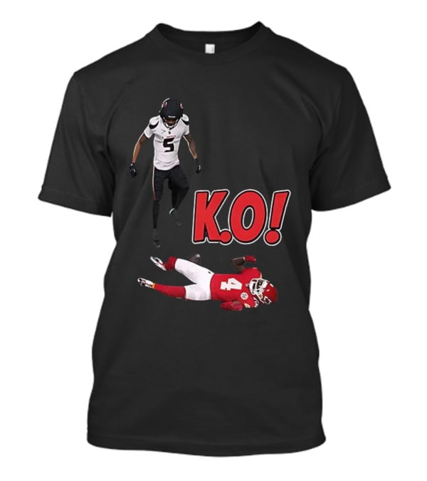 Jalen Pitre KO Monster Hit On Rashee Rice Houston Texans T-Shirt