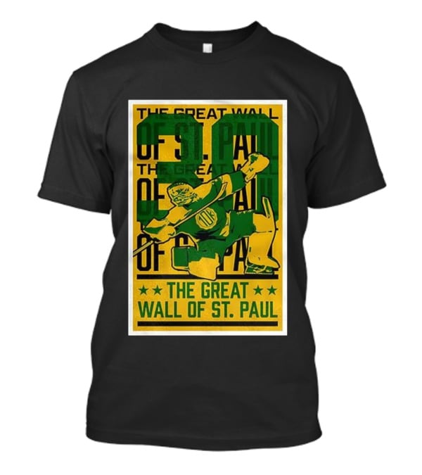 The Great Wall Of St. Paul Minnesota Wild Jesper Wallstedt Pose T-Shirt