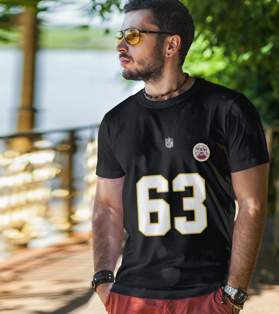 Kansas City Chiefs Bill Maas 63 NFL Team Number Signature T-Shirt