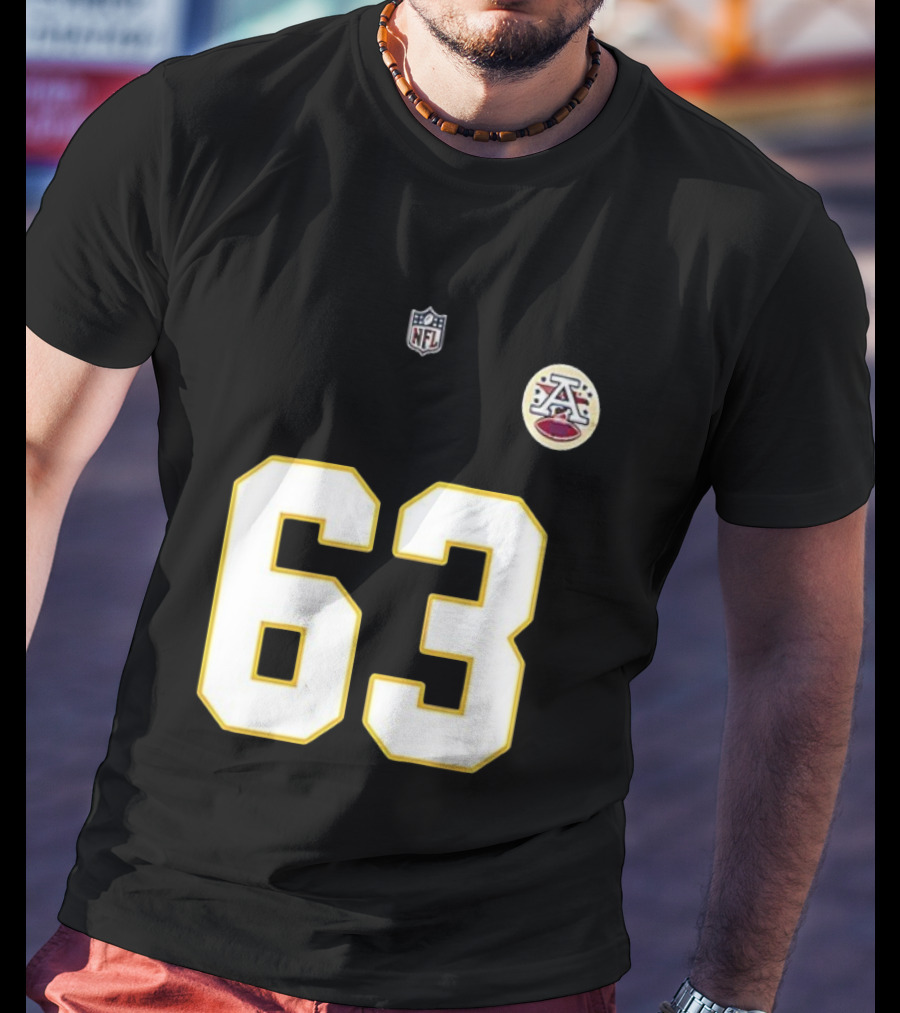 Kansas City Chiefs Bill Maas 63 NFL Team Number Signature T-Shirt