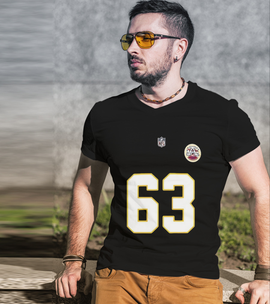 Kansas City Chiefs Bill Maas 63 NFL Team Number Signature T-Shirt