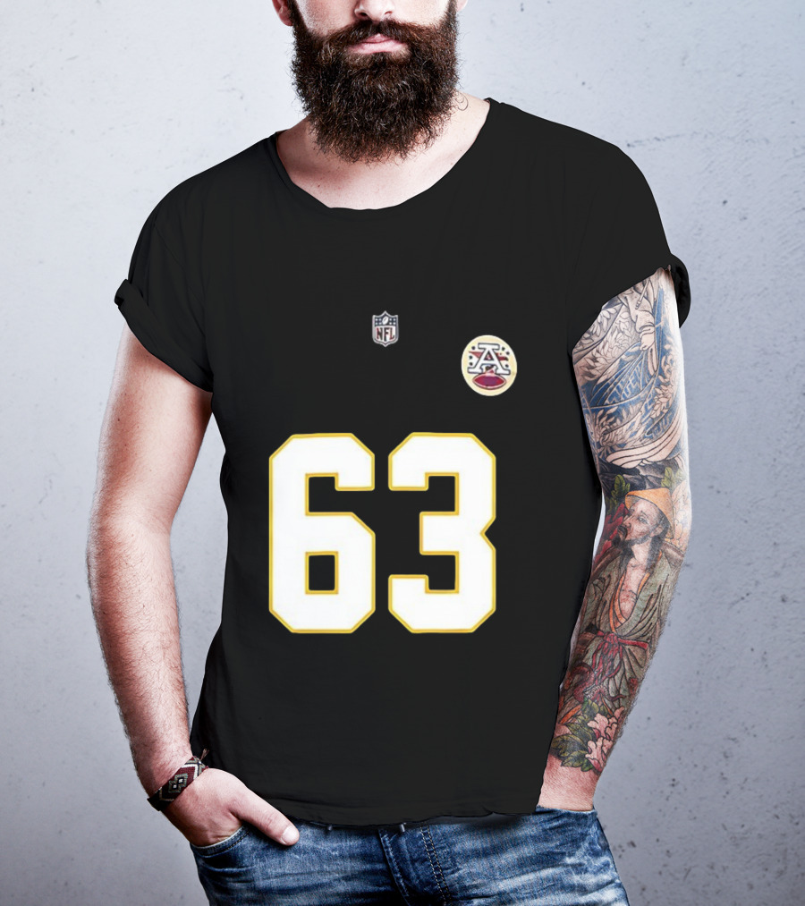 Kansas City Chiefs Bill Maas 63 NFL Team Number Signature T-Shirt