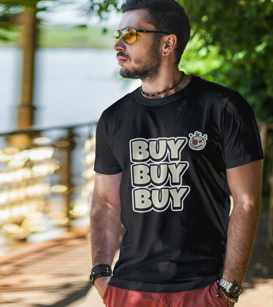 BUY BUY BUY Voodoo Token Eye Design T-Shirt