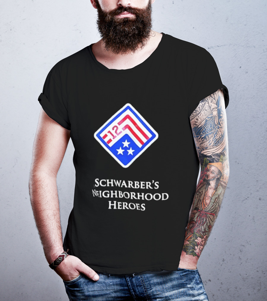 Schwarber’s Neighborhood Heroes Flag Stars 12 T-Shirt