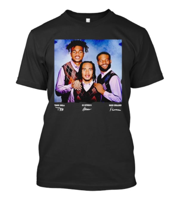 Nico Collins CJ Stroud Tank Dell Step Brothers Houston Texans NFL Players Portrait T-Shirt