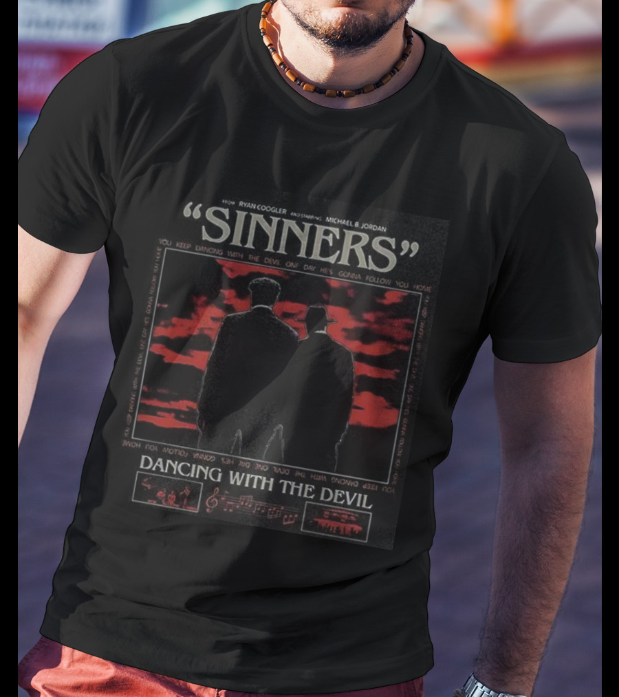 Sinners Movie Dancing With The Devil Ryan Coogler Michael B Jordan Vintage T-Shirt