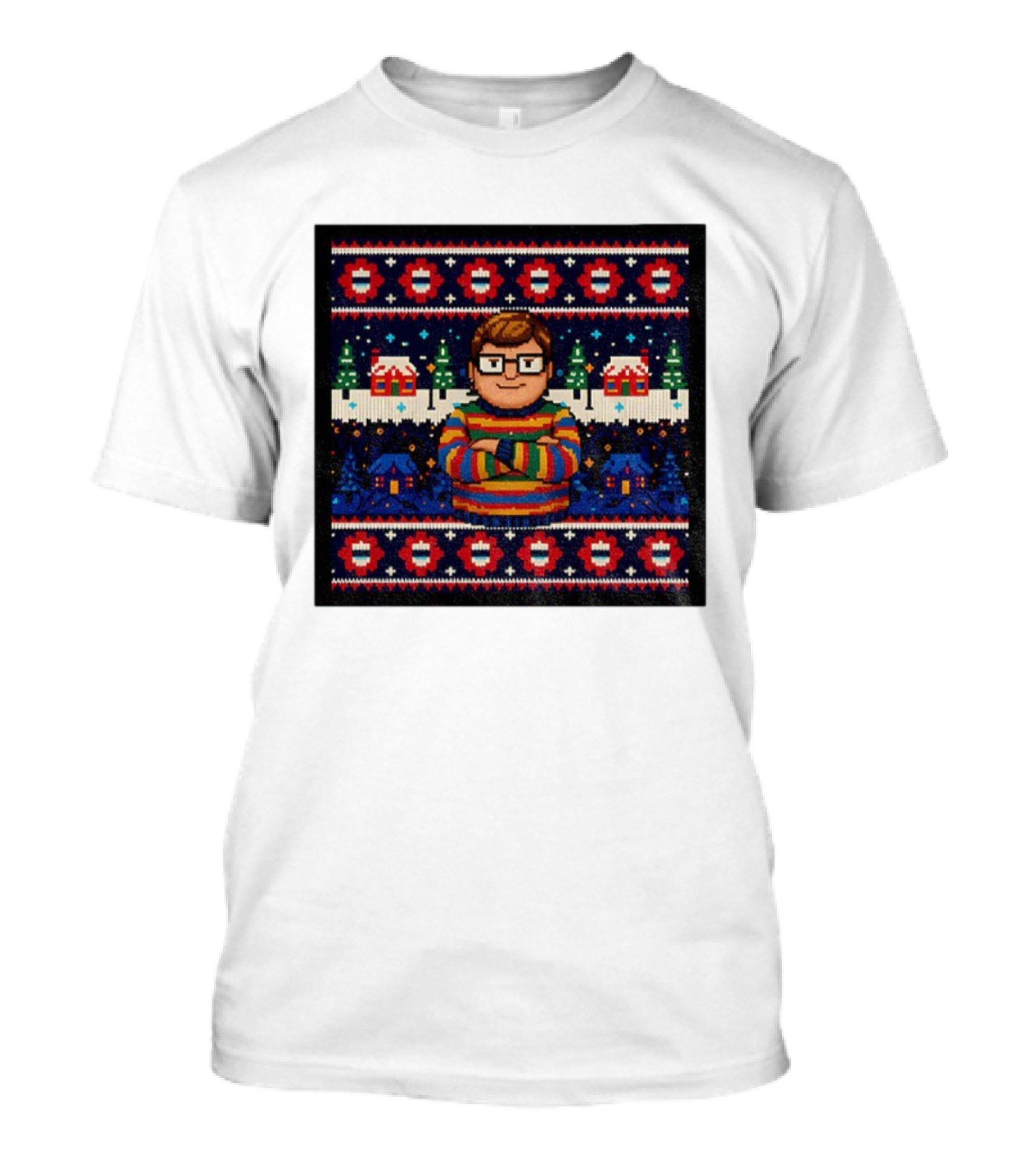 Delightful Derek 8Bit Christmas Sweater Stranger Things Decor Sweater T-Shirt