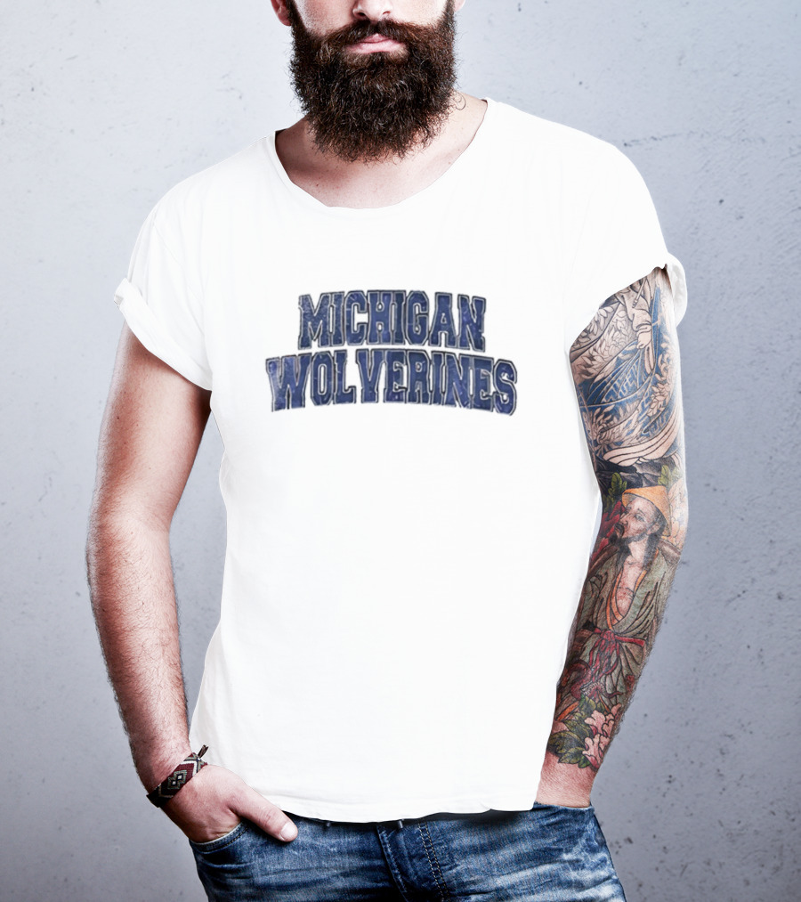 Michigan Wolverines Born With My Heart On My Sleeve Fire In My Soul T-Shirt