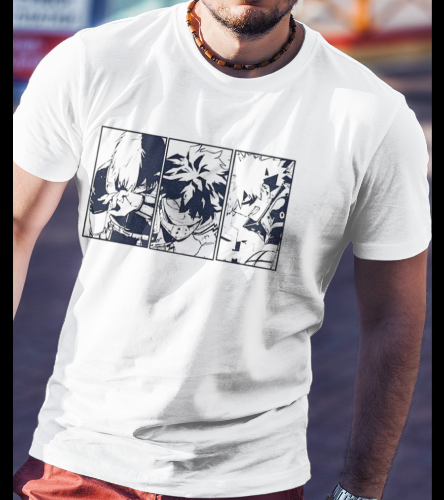 My Hero Academia Deku Bakugo Todoroki Anime Trio Dynamic S T-Shirt