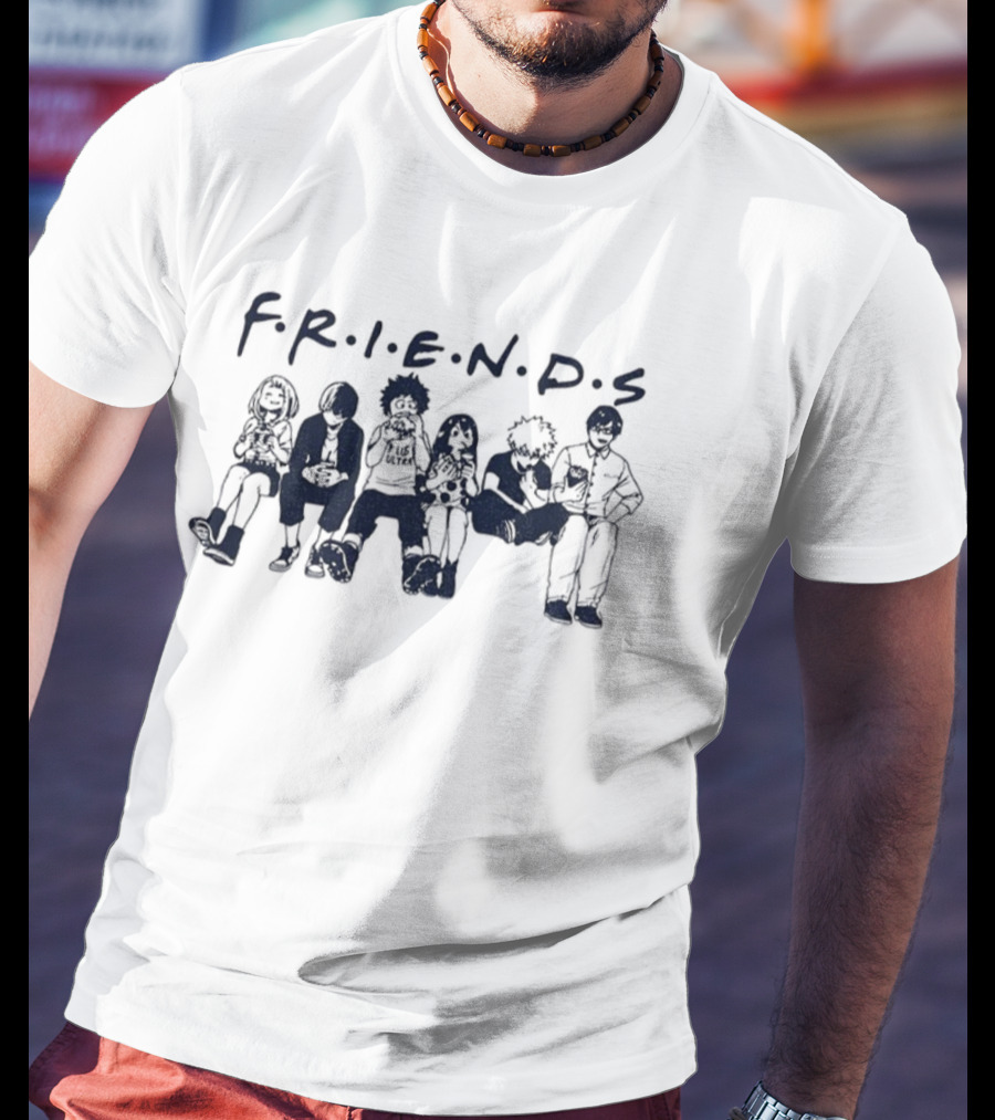 FRIENDS My Hero Academia Anime Characters Sitting Together T-Shirt
