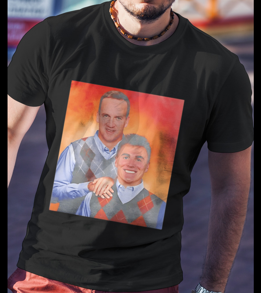 Bo Nix Peyton Manning Step Brothers Denver Broncos Comedy T-Shirt