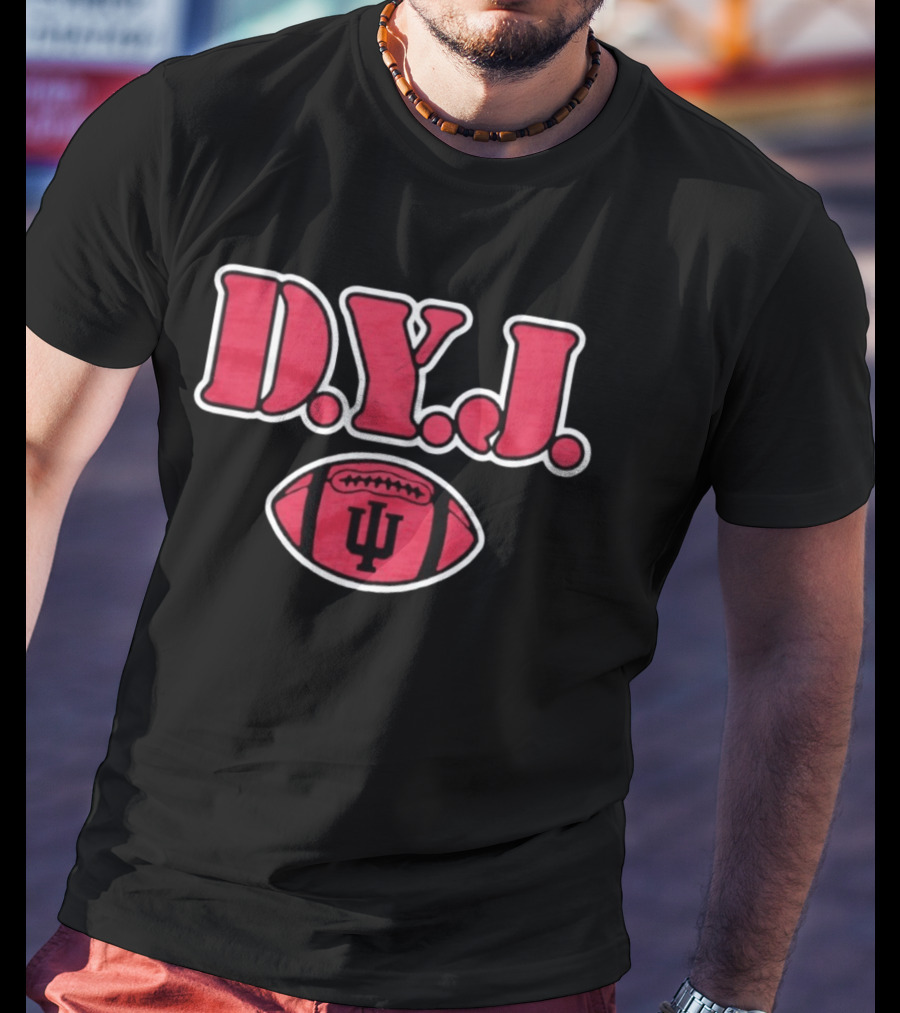 D.Y.J. Indiana Hoosiers Football IU Logo Football T-Shirt