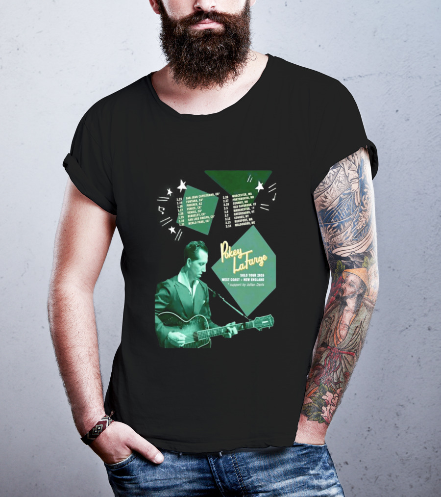 Pokey LaFarge Solo Tour 2026 West Coast New England Julian Davis Support T-Shirt
