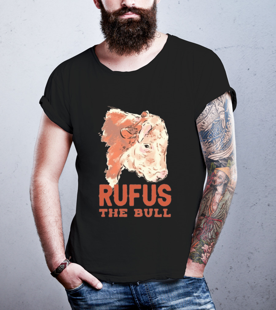 Rufus The Bull Cow Retro Style Rustic T-Shirt