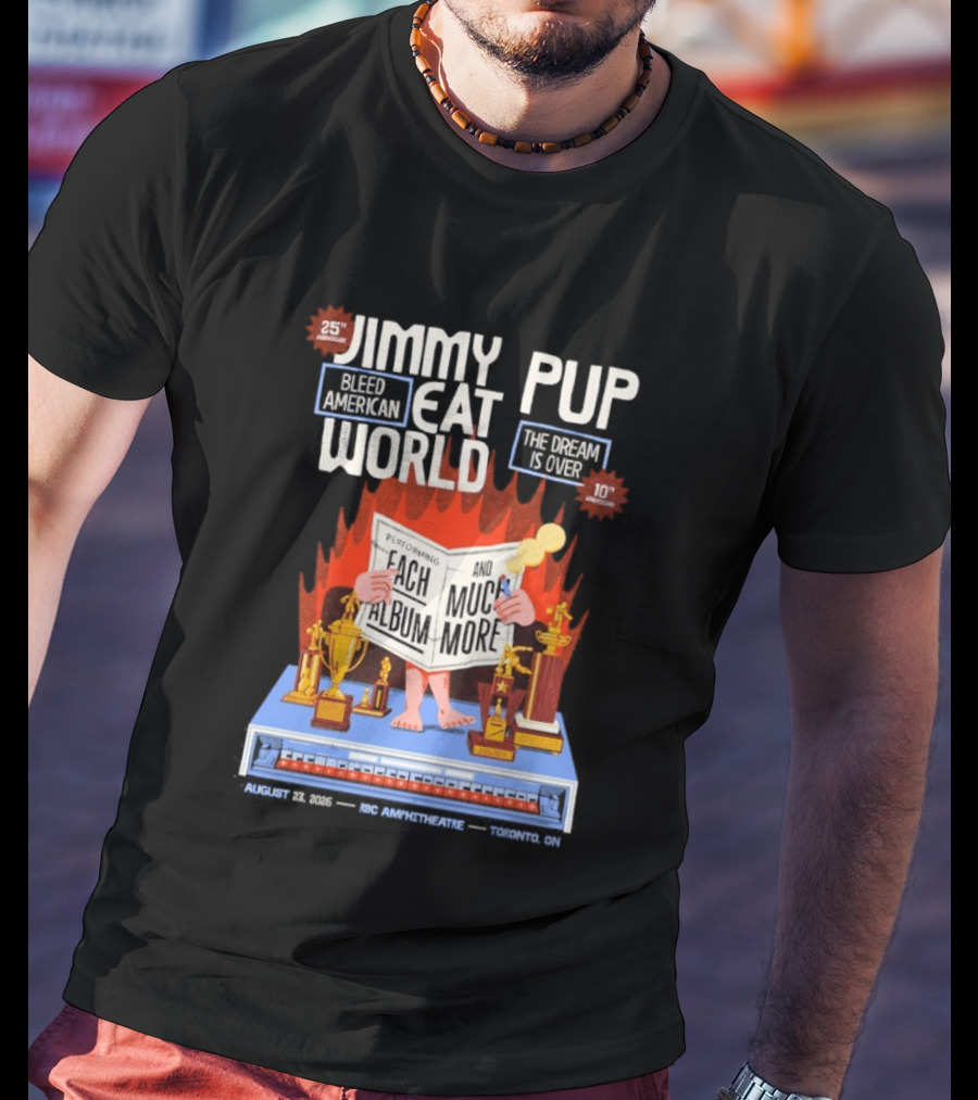 Jimmy Eat World Bleed American 25th Anniversary Pup The Dream Is Over Live August 23 2026 RBC Amphitheatre Toronto T-Shirt