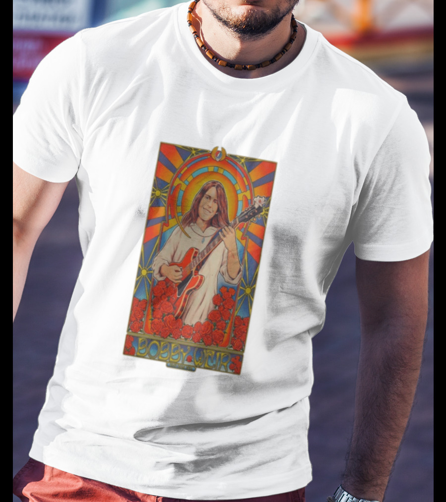 Bobby Weir 1947 2026 NFA Roses Psychedelic Art Nouveau T-Shirt