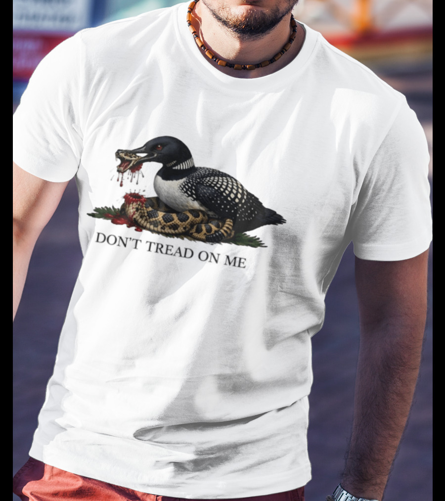 Common Loon Snake Blood Don't Tread On Me T-Shirt