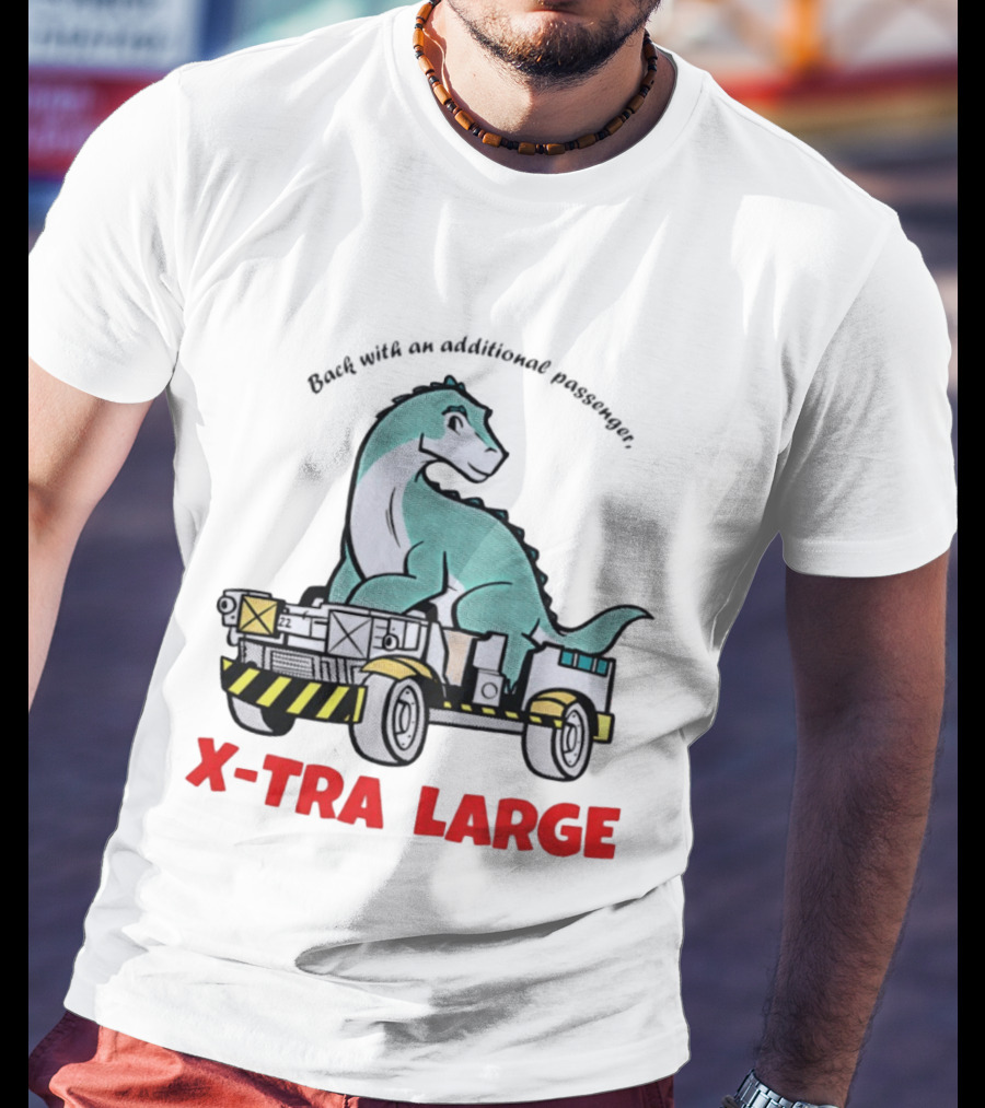 X Tra Large Dinosaur Back With An Additional Passenger T-Shirt
