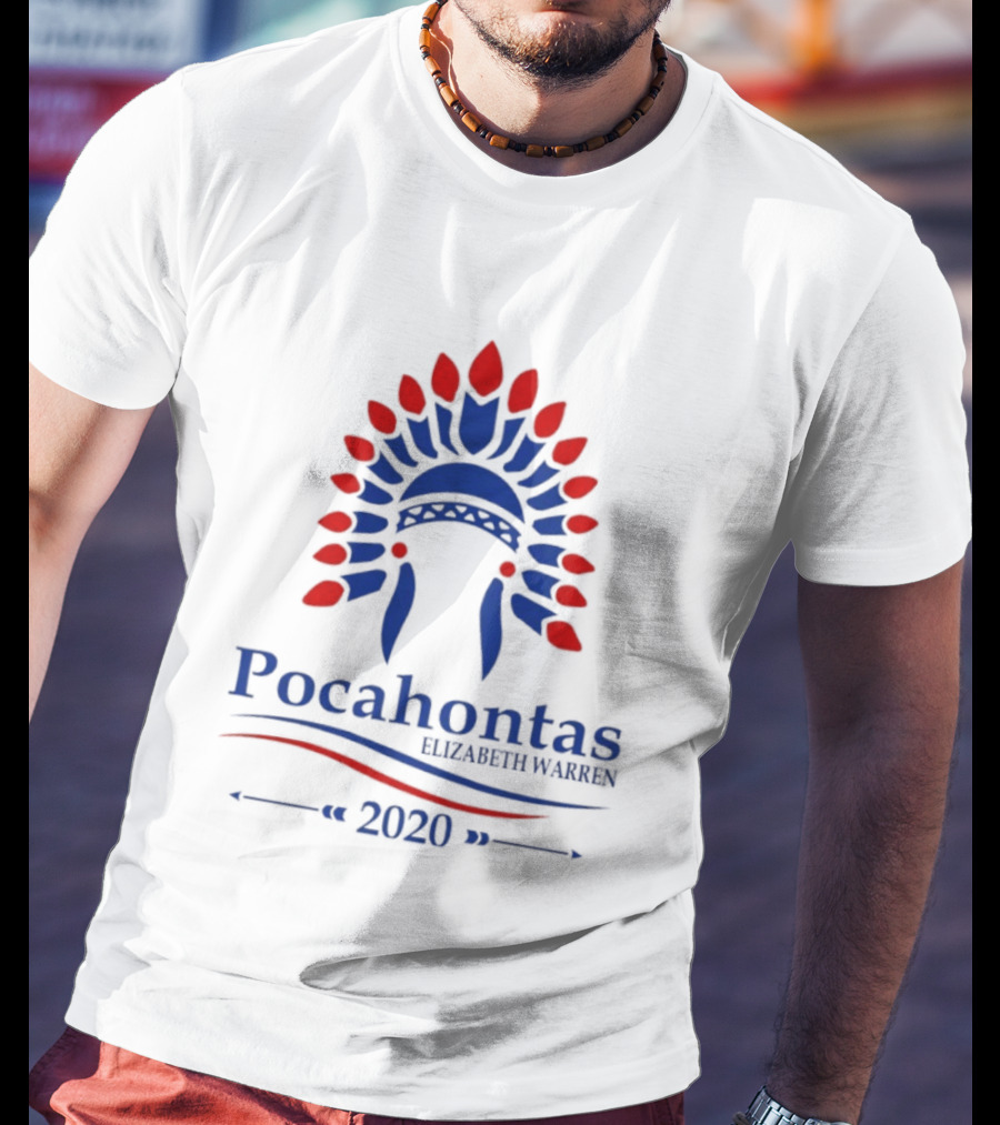 Pocahontas Elizabeth Warren 2020 Headdress T-Shirt